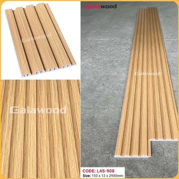 Tấm Nhựa Ốp Tường Lam Sóng Giả Gỗ Galawood L4S-908